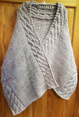 Cabled in Comfort Shawl