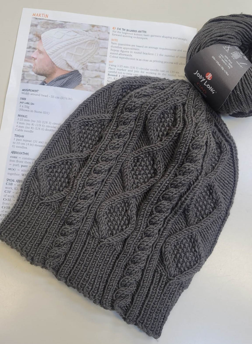 "Martin" Slouch Hat Kit Needles 'n Pins Yarn Shoppe