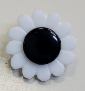 Black Little Daisy Button