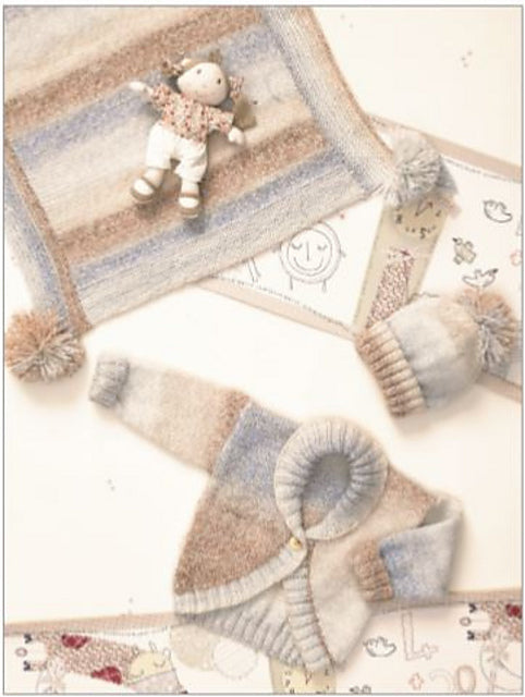 #JB011 Cardigan, Hat & Blanket Pattern