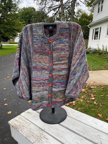 Crocheted Button-Up Poncho Pattern
