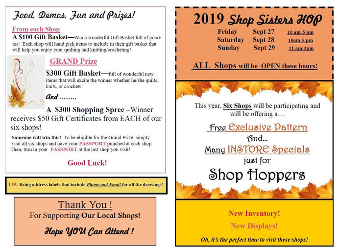 2019 Shop Sisters Hop