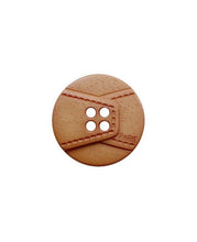 Round leather look button