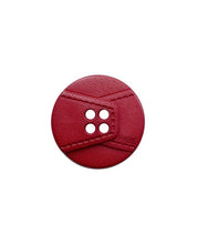 Round leather look button