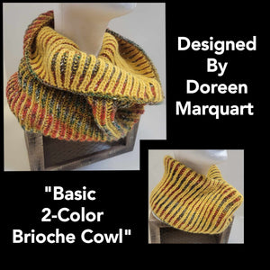 Basic 2-Color Brioche Cowl Pattern