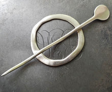 White Brass Shawl Pin