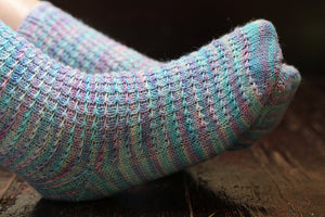 "Electric Slide" Sock Pattern (fingering weight version)