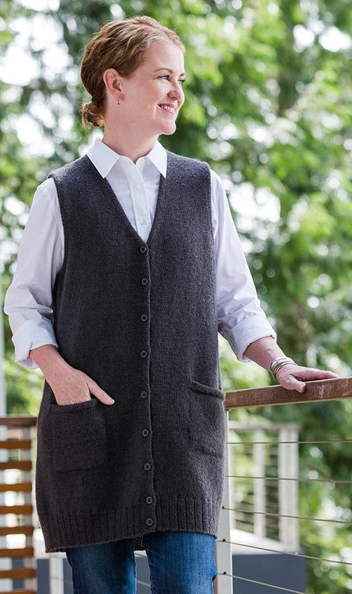 Library Vest Pattern – Needles 'n Pins Yarn Shoppe