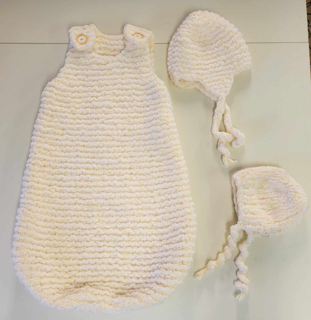 Baby Sleep Sack & Hats Set