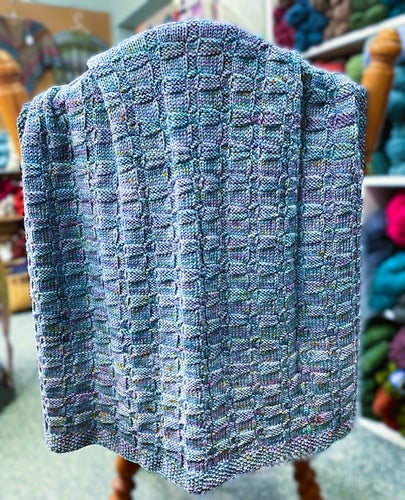 Banded Basket Stitch Baby Blanket