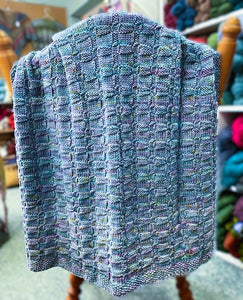 Banded Basket Stitch Baby Blanket