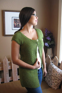 #104 Cap Sleeve Cardigan Vest Pattern