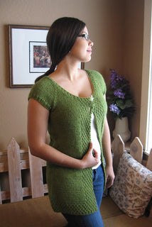 #104 Cap Sleeve Cardigan Vest Pattern