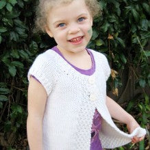 #106-Girl's Cap Sleeve Cardi Vest