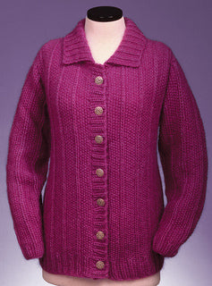 #118 Seed and Slip Stitch Rib Cardigan Pattern