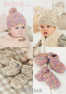 #1491 Hats, Mitts & Booties Pattern