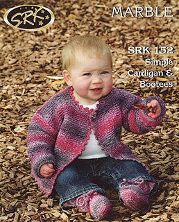 #SRK152 Simple Cardigan & Booties Pattern