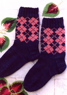 #162 Ladies Argyle Socks Pattern