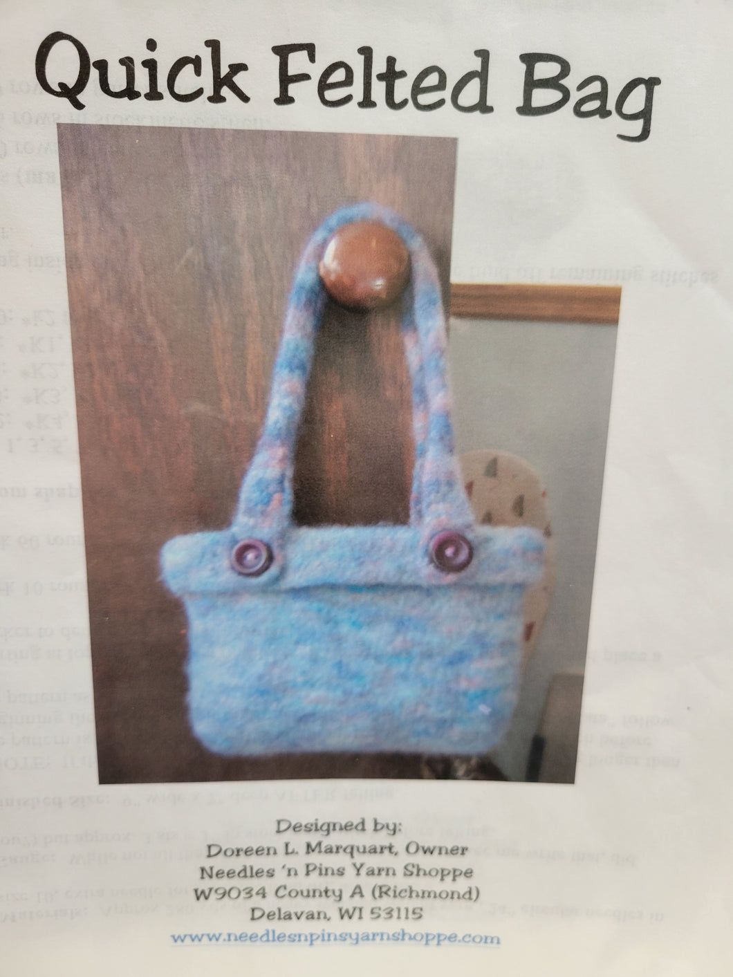 Quick Felted Bag Pattern