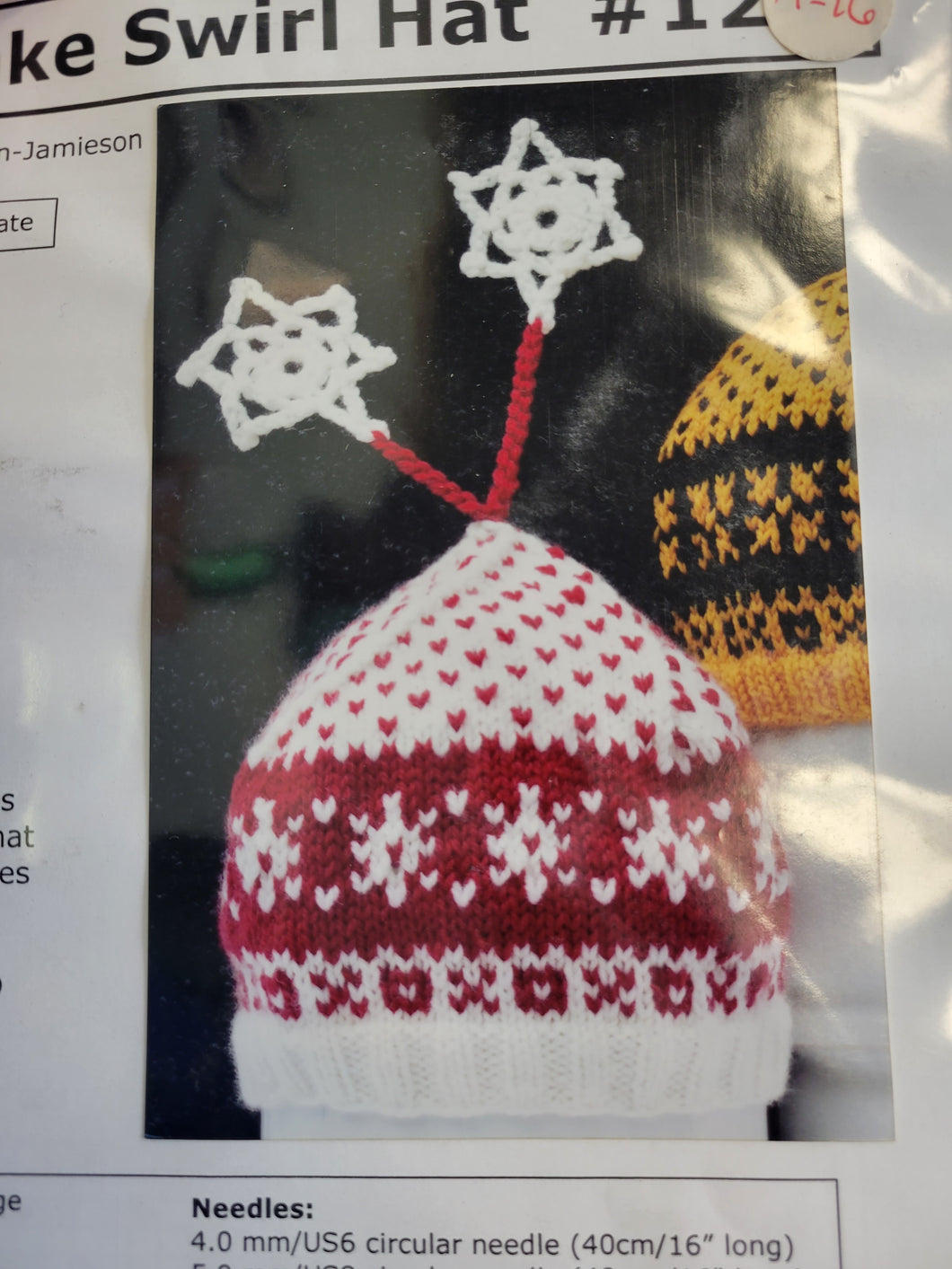 #124 Snowflake Swirl Hat Pattern