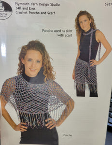Pattern #S287 Crochet Poncho & Scarf Pattern