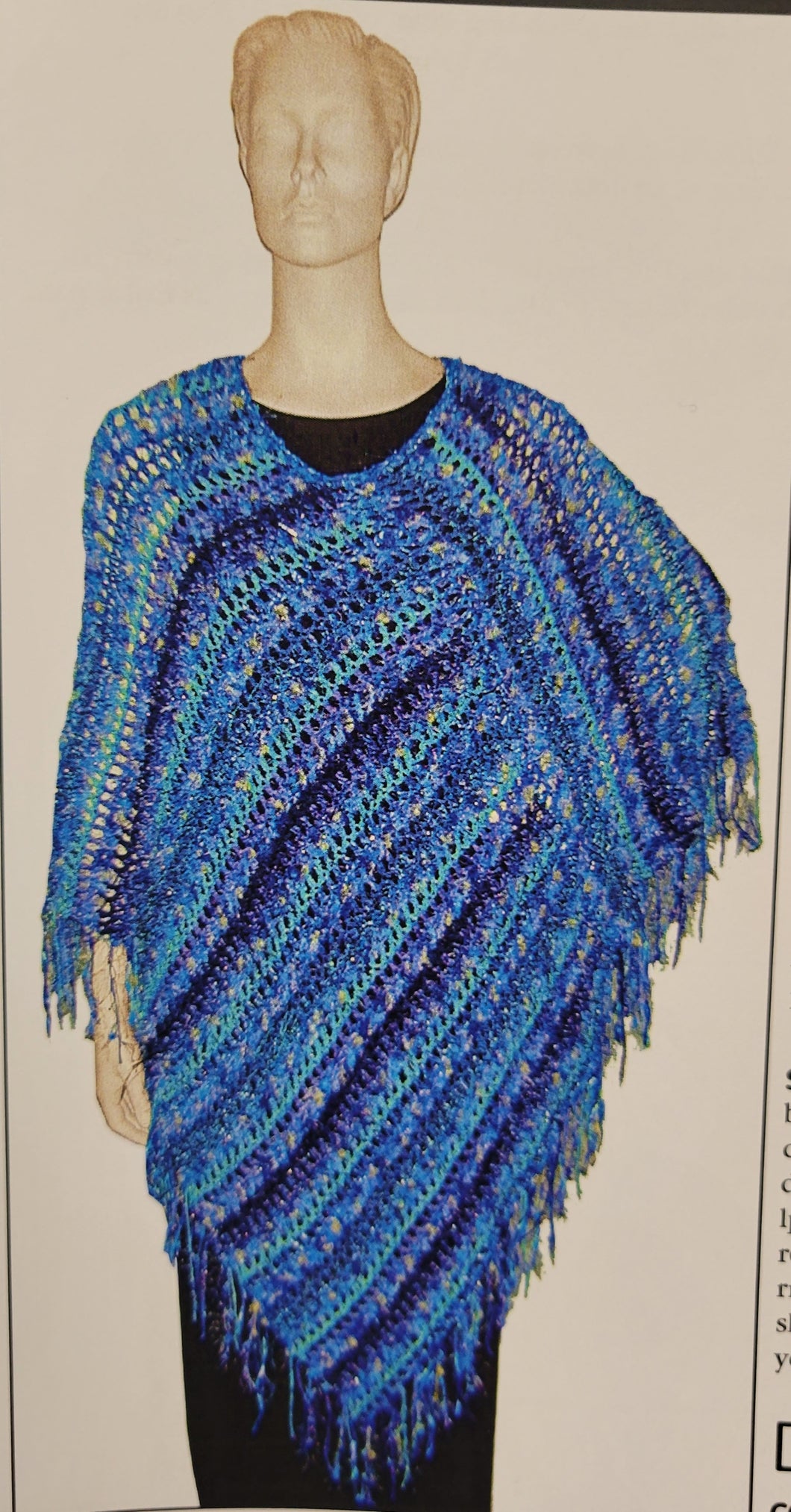 #1159 Artsy Crochet Poncho Pattern