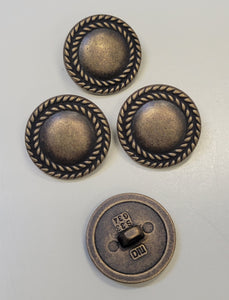 Antique Brass Round Button