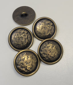 Antique Brass Round Metal Button