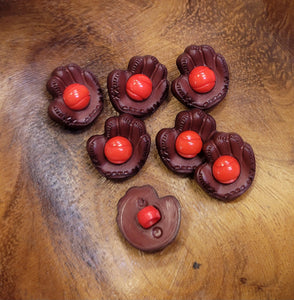 Baseball Glove w/ Ball Button