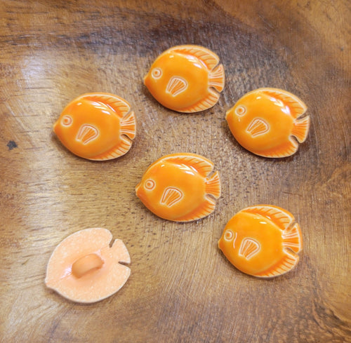 Glossy Fish Button