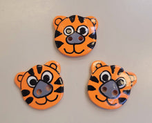 Painted Wood Animal Face Button