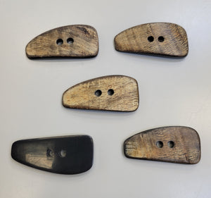 Flat Burnt Horn Tip 1.75" Button