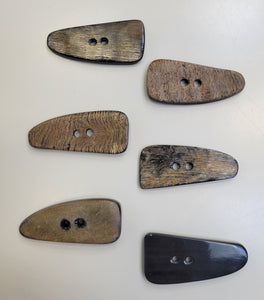 Flat Burnt Horn Toggle 2.75" Button