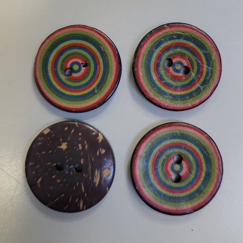 Coconut Bullseye Button