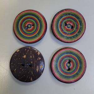 Coconut Bullseye Button