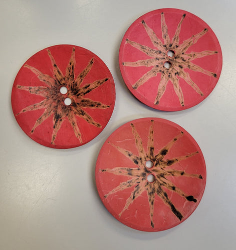 Red Coconut Button