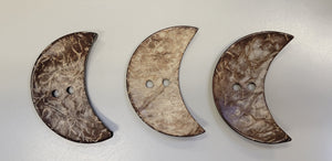 Natural Coconut Moon Button