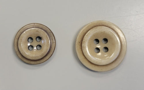 Raised Dish Henna Bone Button