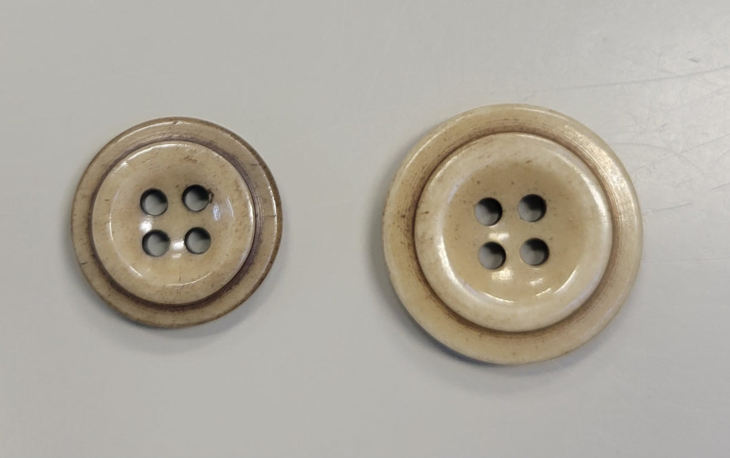 Raised Dish Henna Bone Button