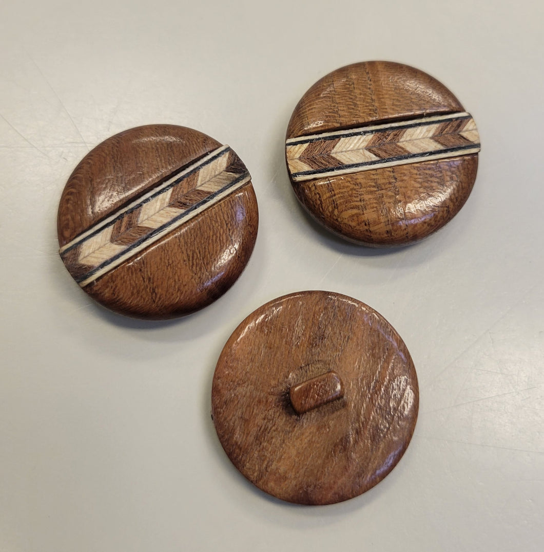 Wood Braid Button