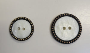 Metal Button w/ faux Marble Center