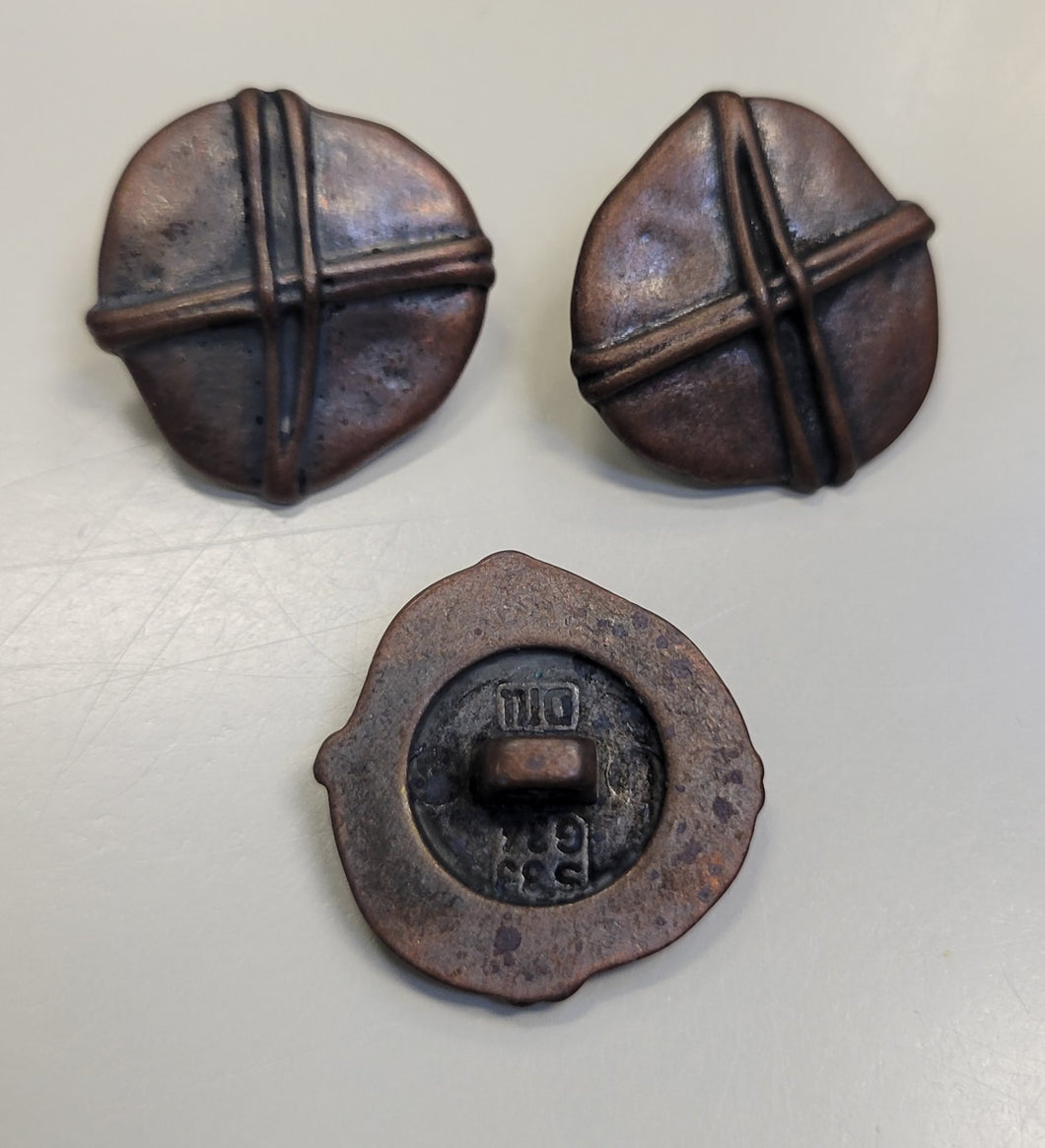 Metal 'X' Design Buttons