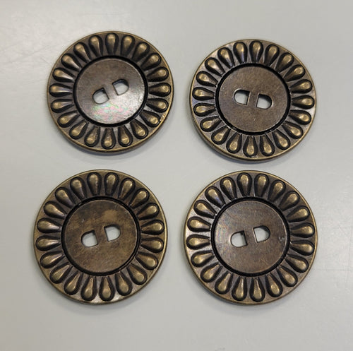 Antique Brass Dish Button