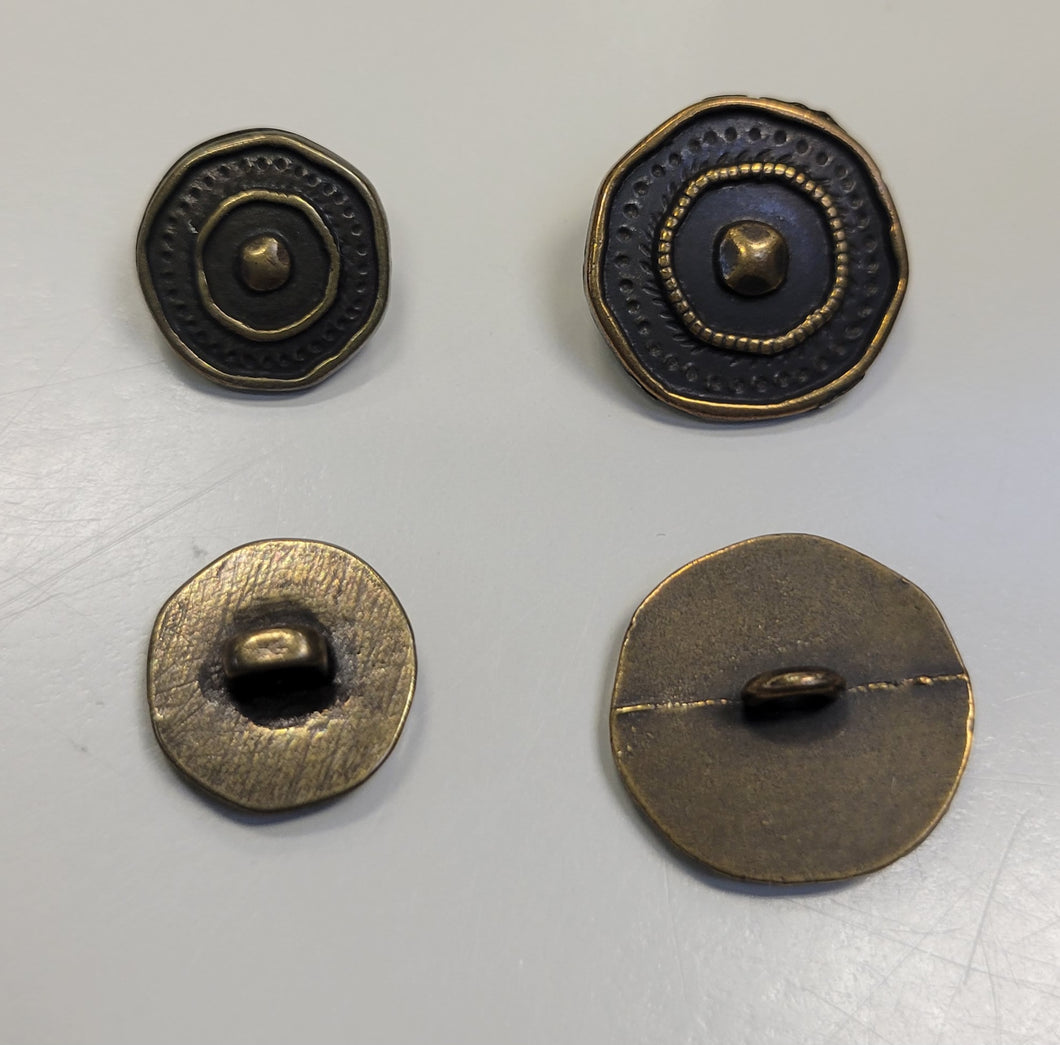 Old Brass Rings Button