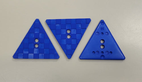 Plastic Triangle Squares Button