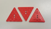 Plastic Triangle Squares Button