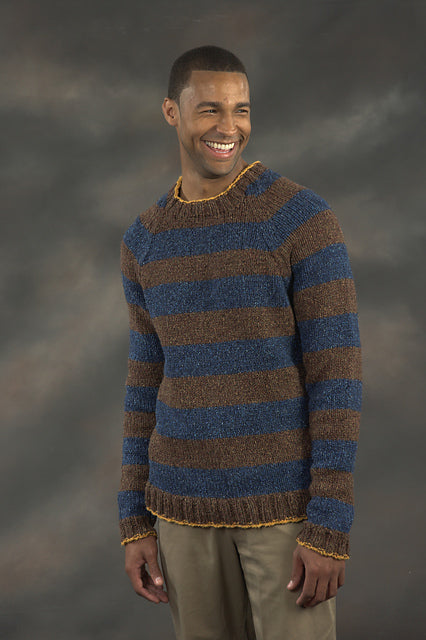 #2173-Man's Striped Pullover Pattern
