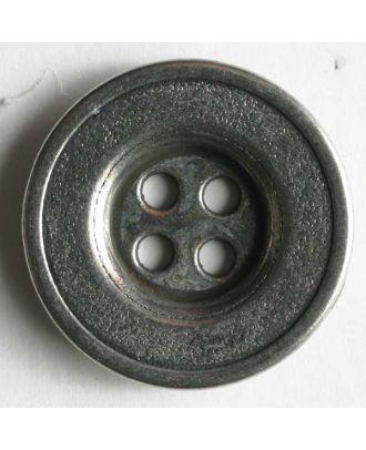 Full Metal Button-Antique Silver