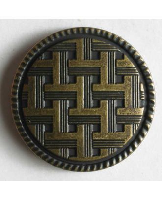 Metallized Plastic Button-Antique Brass