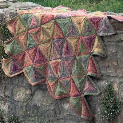 #2387 Modular Triangle Throw Pattern – Needles 'n Pins Yarn Shoppe